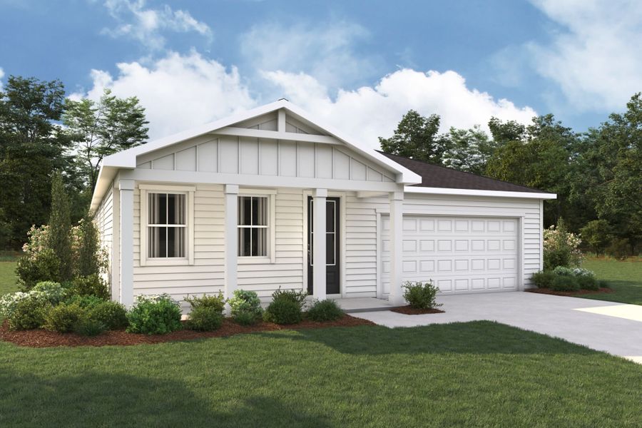 Representative exterior photo of a completed home built from the Pinnacle by Mattamy Homes in Lakes at Bella Lago, Green Cove Springs, FL (Image 4).