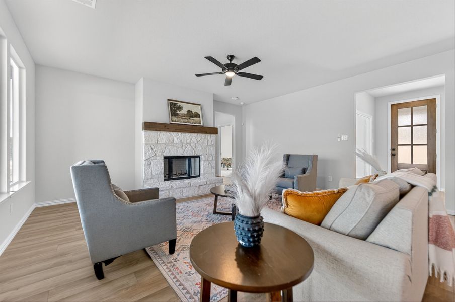 Furnished interior view inside a new home in Oak Grove Addition, Springtown (Image 15).