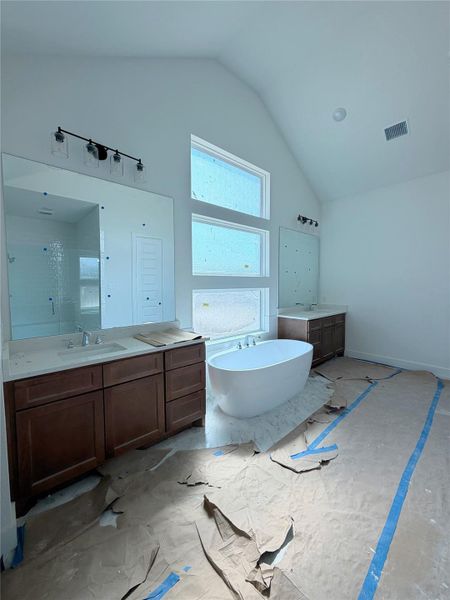 In-progress construction of a new home in Woodson’s Reserve, Spring, TX (Image 3).