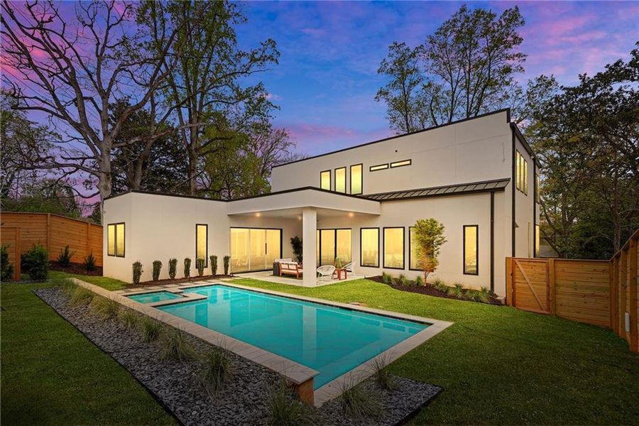 Exterior details and patio area of a home in , Atlanta (Image 32).
