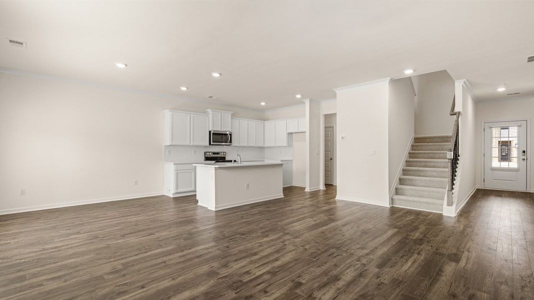 Spacious, unfurnished interior of a new home in Echo Glen, Stockbridge (Image 19). Spacious, unfurnished interior of a new home in Echo Glen, Stockbridge (Image 19).