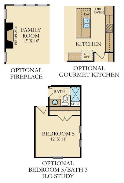 2D floor plan layout of this home in Heron's Walk at Summers Corner, Summerville, SC (Image 6).