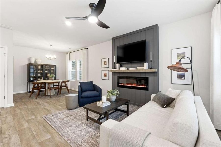 Furnished interior view inside a new home in Concord Oaks, Powder Springs (Image 12). Furnished interior view inside a new home in Concord Oaks, Powder Springs (Image 12).