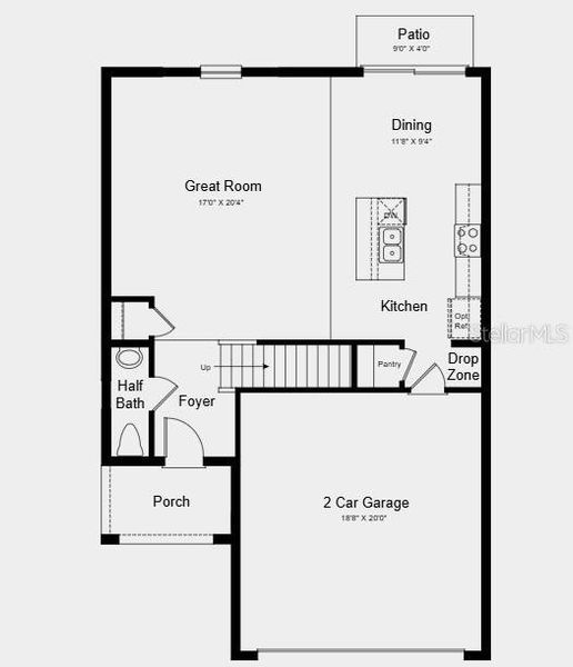 2D floor plan layout of this home in Waterstone, Groveland, FL (Image 3). 2D floor plan layout of this home in Waterstone, Groveland, FL (Image 3).