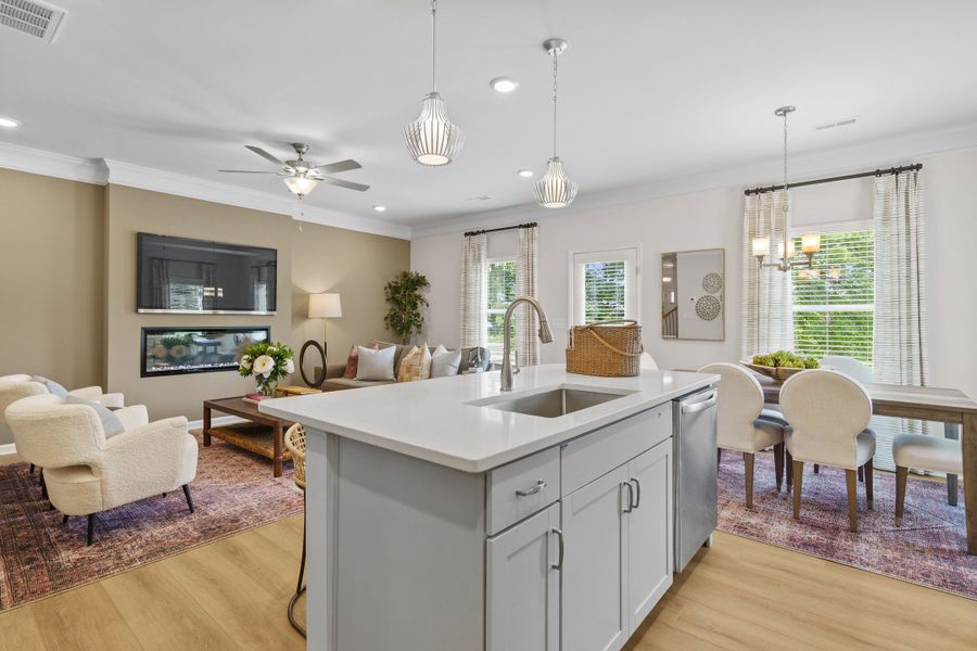 Furnished interior view inside a new home in Townes At The Stiles, Cartersville (Image 5).