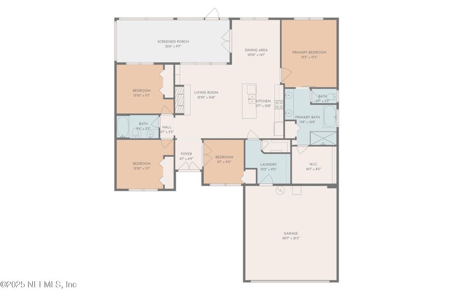 2D floor plan layout of this home in , Florahome, FL (Image 5).