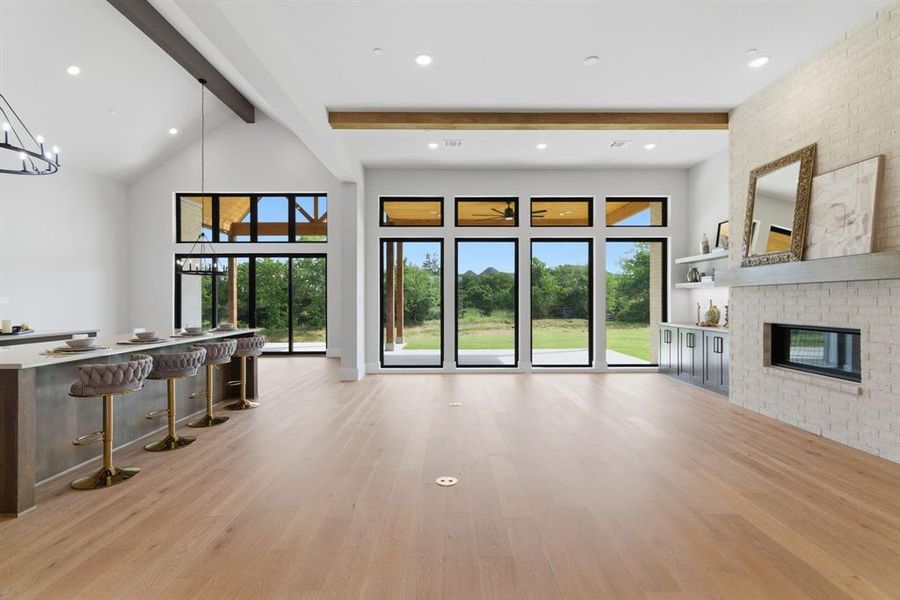 Love this Open Concept Living, Dining & Kitchen with Great Views & Natural Light!