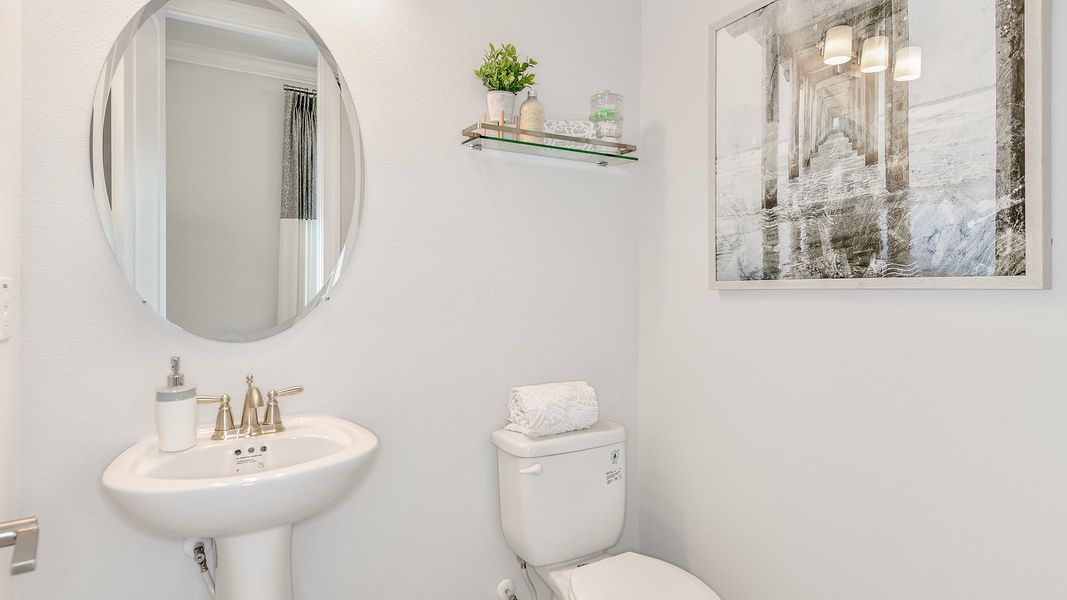 Furnished interior view inside a new home in Esplanade at Tradition, Port St. Lucie (Image 13).