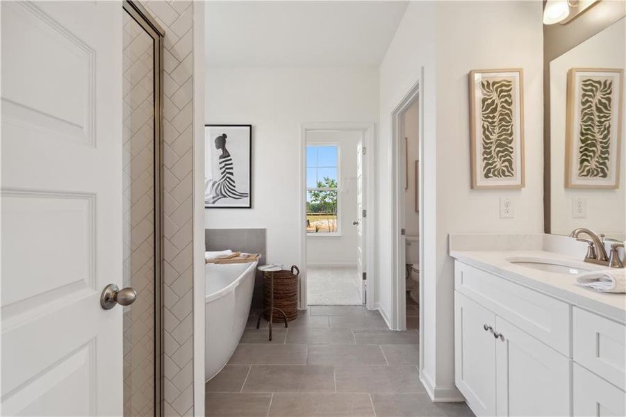 Furnished interior view inside a new home in Westwind Estates, Hampton (Image 10).