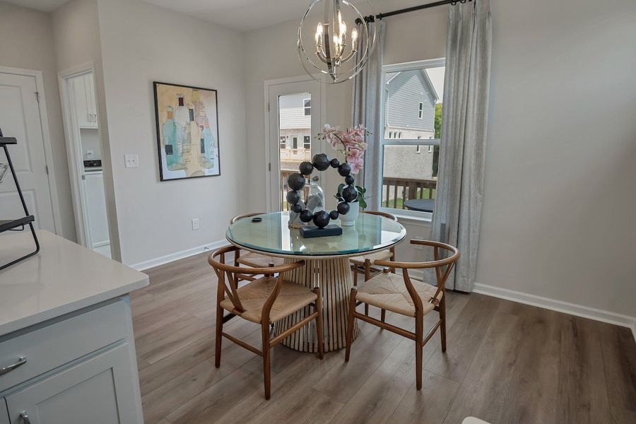 Picture of model home, same plan, to help you visualize furniture.