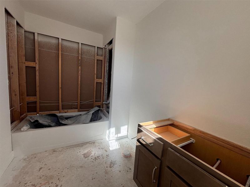 Actual progress of the home.