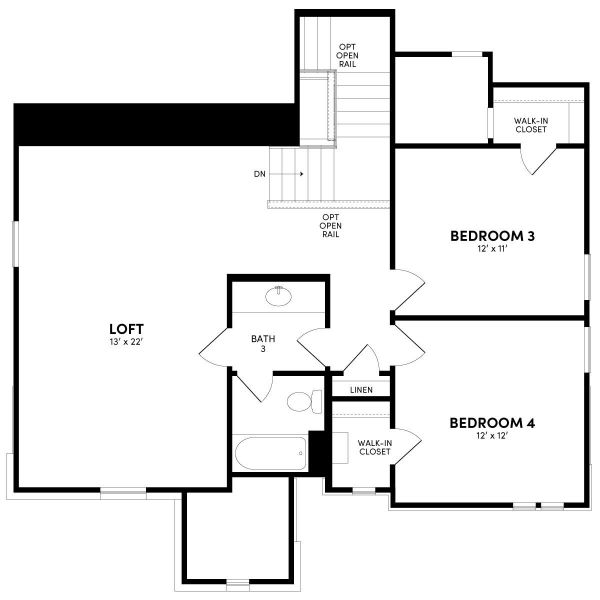 2D floor plan layout of this home in Midline, Webster, TX (Image 2). 2D floor plan layout of this home in Midline, Webster, TX (Image 2).