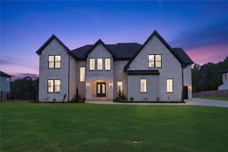 Front exterior of a new home in , Buford, GA, highlighting curb appeal (Image 26). Front exterior of a new home in , Buford, GA, highlighting curb appeal (Image 26).