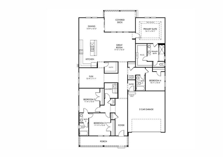 2D floor plan layout of this home in The Coves at Lakes of Cane Bay II, Summerville, SC (Image 5). 2D floor plan layout of this home in The Coves at Lakes of Cane Bay II, Summerville, SC (Image 5).