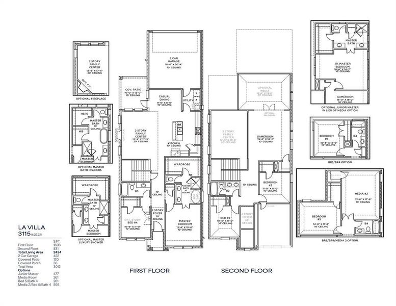 2D floor plan layout of this home in Light Farms Brenham - 40' Lots, Celina, TX (Image 2). 2D floor plan layout of this home in Light Farms Brenham - 40' Lots, Celina, TX (Image 2).