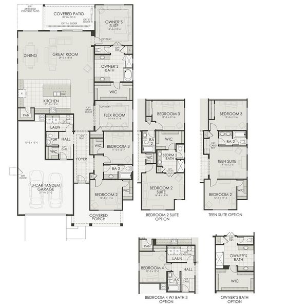 2D floor plan layout for the 2617 by Homes by Towne in Laveen Vistas II, Laveen, AZ (Image 3).