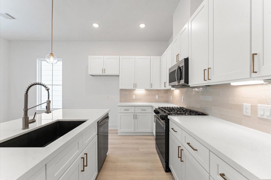 Furnished interior view inside a new home in Jensen Villas, Houston (Image 5). Furnished interior view inside a new home in Jensen Villas, Houston (Image 5).