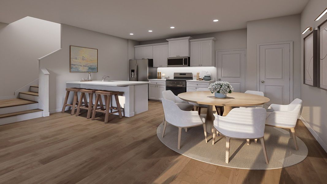Furnished interior view inside a new home in The Crossing at St. James, Summerville (Image 6).