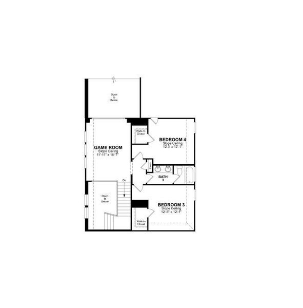 2D floor plan layout of this home in Jordan Ranch, Katy, TX (Image 3).