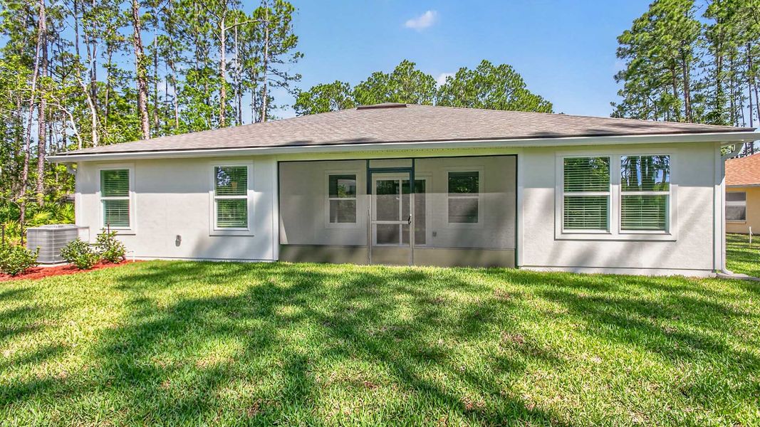 Exterior details and patio area of a home in Palm Coast Homesites, Palm Coast (Image 18). Exterior details and patio area of a home in Palm Coast Homesites, Palm Coast (Image 18).