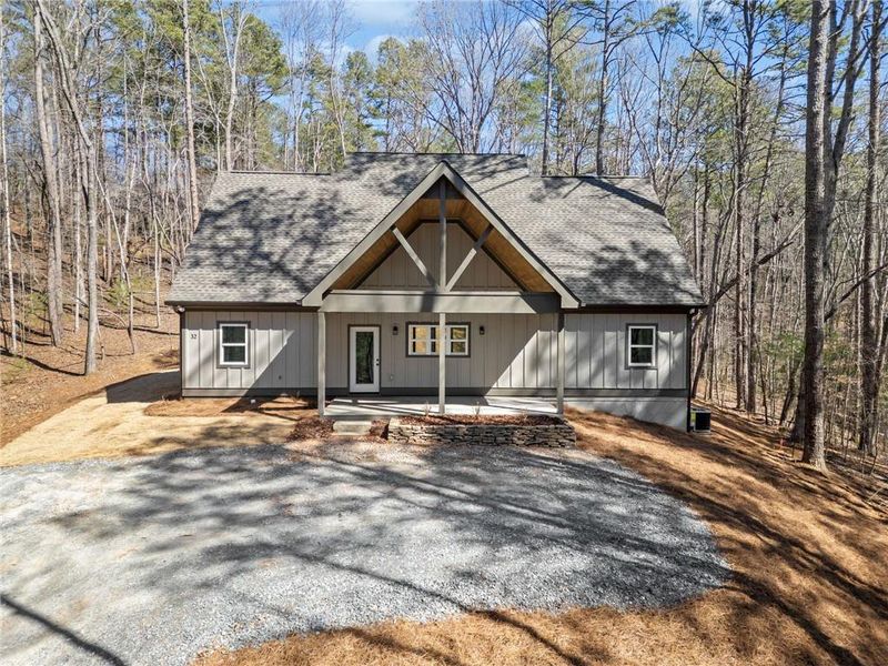 Front exterior of a new home in , Ellijay, GA, highlighting curb appeal (Image 18).