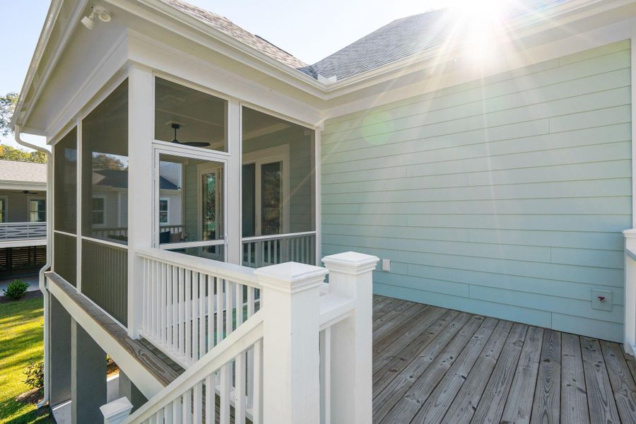 Exterior details and patio area of a home in , Johns Island (Image 33).