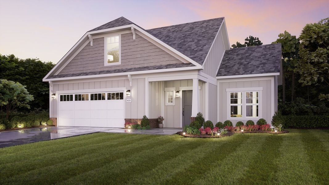 Representative exterior photo of a completed home built from the Palazzo by Epcon Communities in The Courtyards at Stewarts Creek, Smyrna, TN (Image 27).