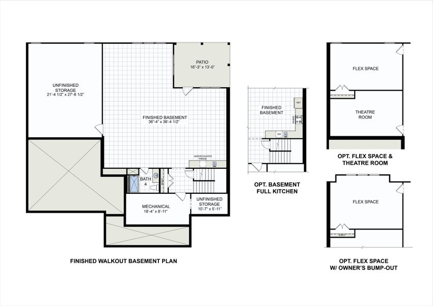2D floor plan layout for the Princeton by Greybrook Homes in Harbor Watch, Statesville, NC (Image 6).