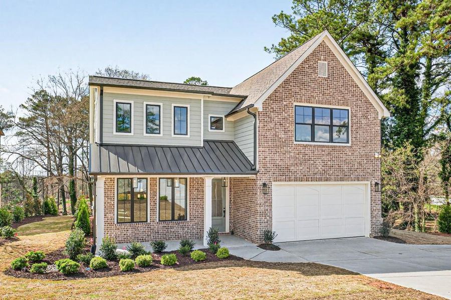 Front exterior of a new home in , Marietta, GA, highlighting curb appeal (Image 27).