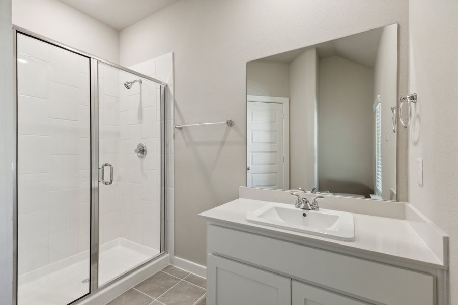 Bathroom in the Masters home plan by Trophy Signature Homes – REPRESENTATIVE PHOTO