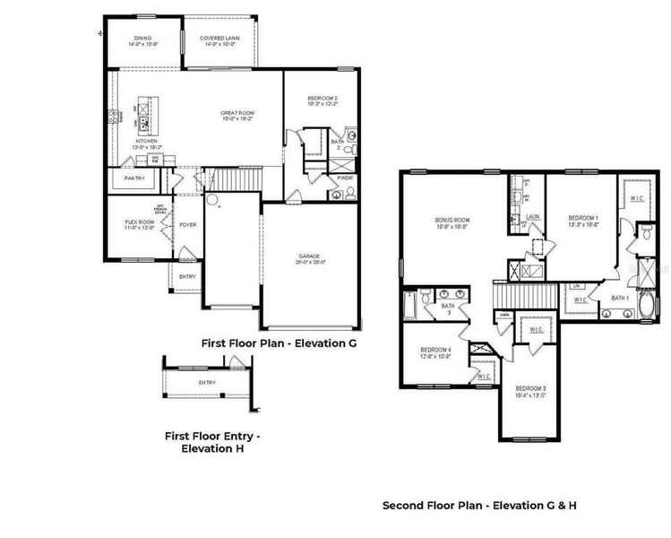 2D floor plan layout of this home in Coddington, Bradenton, FL (Image 2).