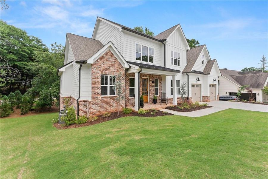 Front exterior of a new home in , Gainesville, GA, highlighting curb appeal (Image 27).