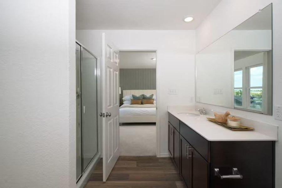 Photo of Pulte model home with same floor plan, not of actual home listed. Photo of Pulte model home with same floor plan, not of actual home listed.