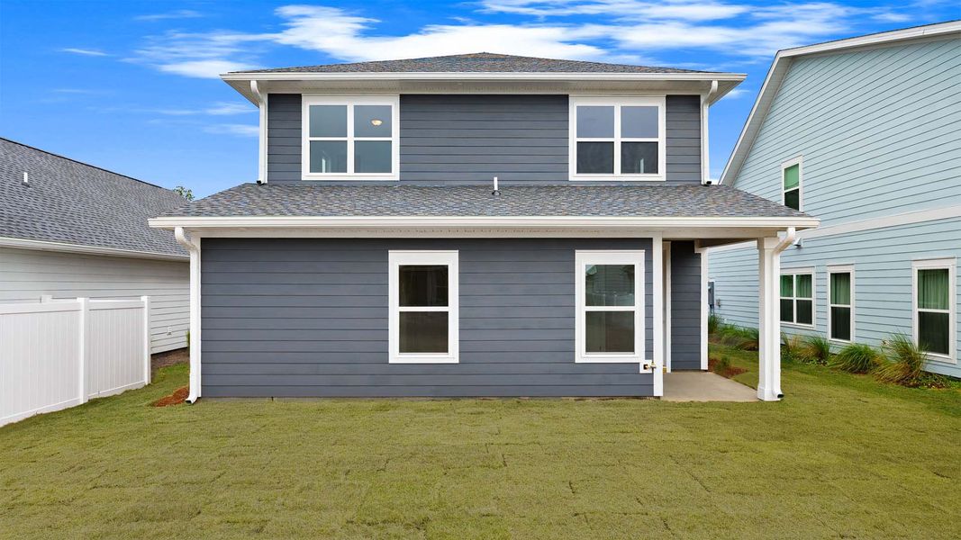 Exterior details and patio area of a home in Breakfast Point East Phase I, Panama City Beach (Image 3). Exterior details and patio area of a home in Breakfast Point East Phase I, Panama City Beach (Image 3).