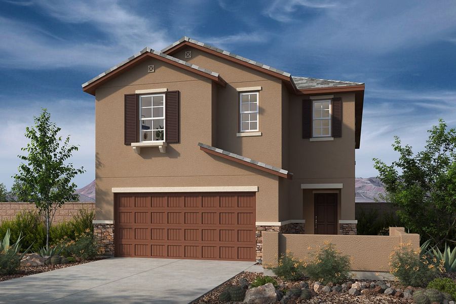 Representative exterior photo of a completed home built from the Plan 2685 by KB Home in Mandarina Reserve, Marana, AZ (Image 6).