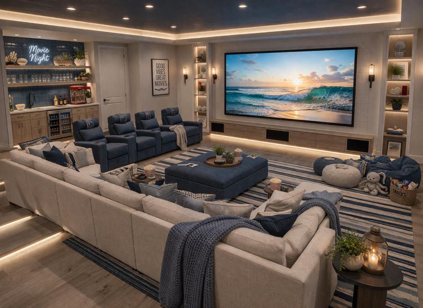 Oversized Theater Room Oversized Theater Room