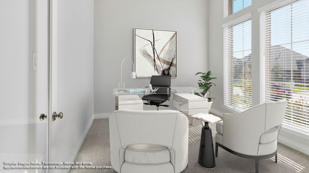 Furnished interior view inside a new home in Crosswinds, Kyle (Image 6).