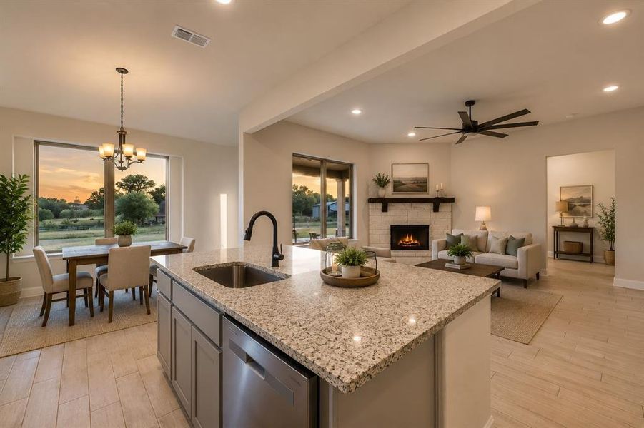 Furnished interior view inside a new home in , Lowry Crossing (Image 7).