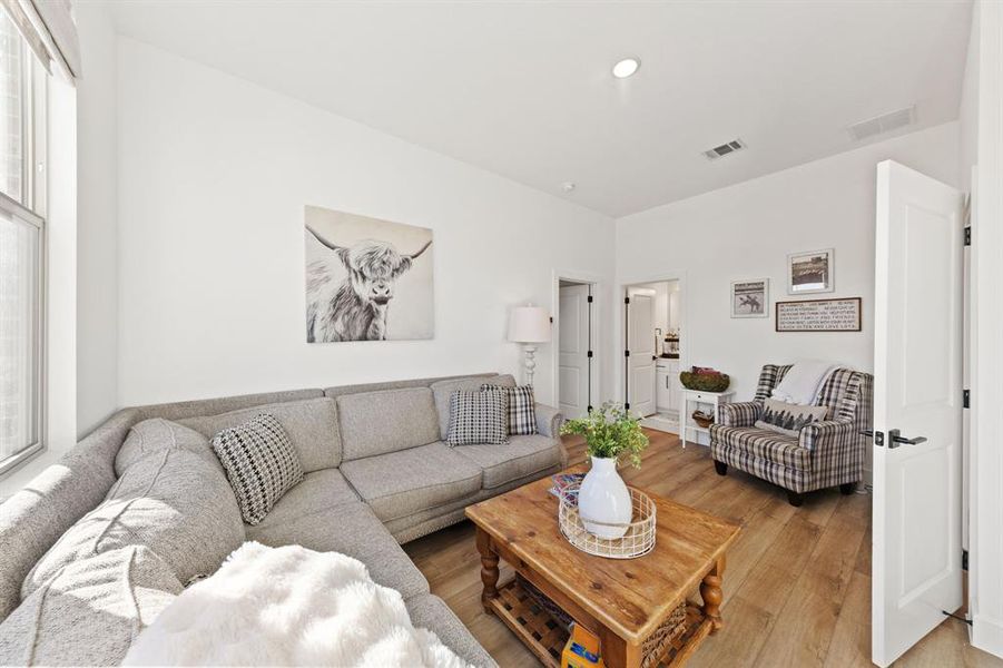 Private guest suite with full living area — perfect for guests, multigenerational living, or a college-aged resident.