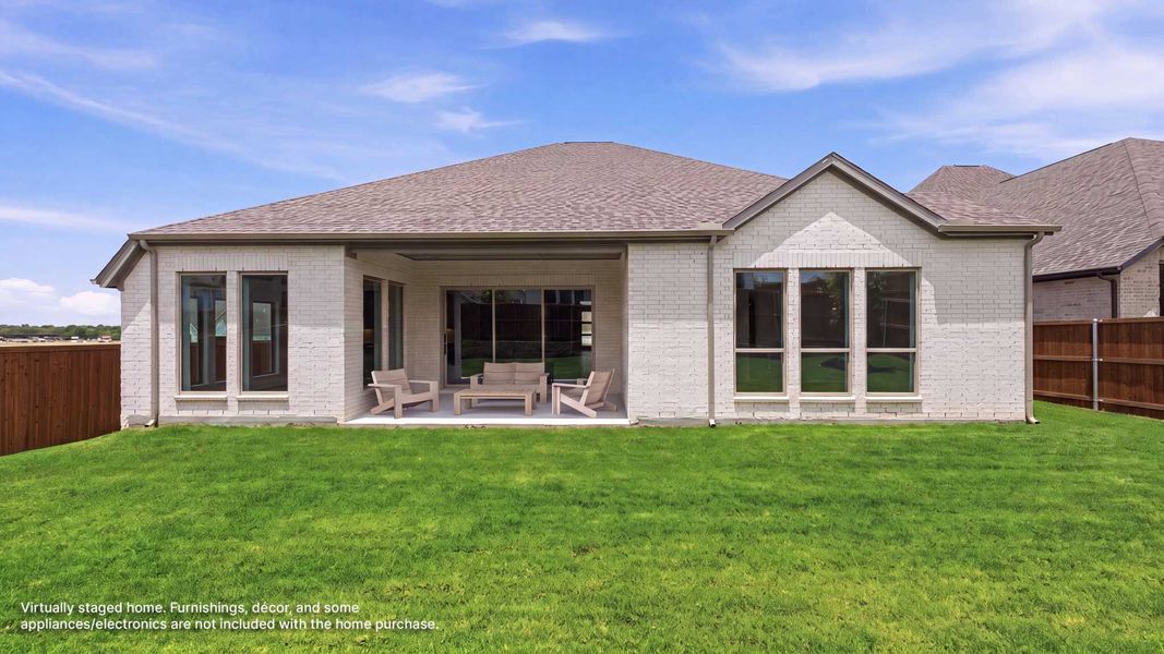 Exterior details and patio area of a home in Sweetgrass, Haslet (Image 3).
