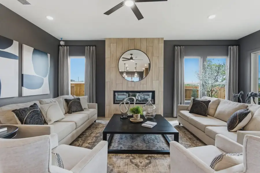 Representative furnished interior of a home built from the Acadia by Chesmar Homes in Prominence 50's, San Antonio (Image 4).