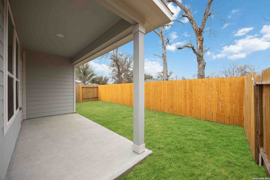 Exterior details and patio area of a home in Katzer Ranch, Converse (Image 2). Exterior details and patio area of a home in Katzer Ranch, Converse (Image 2).
