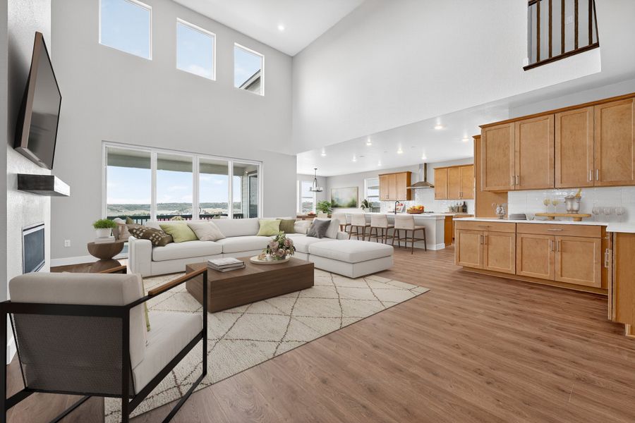 Furnished interior view inside a new home in Hillside at Crystal Valley Destination Collection, Castle Rock (Image 3).