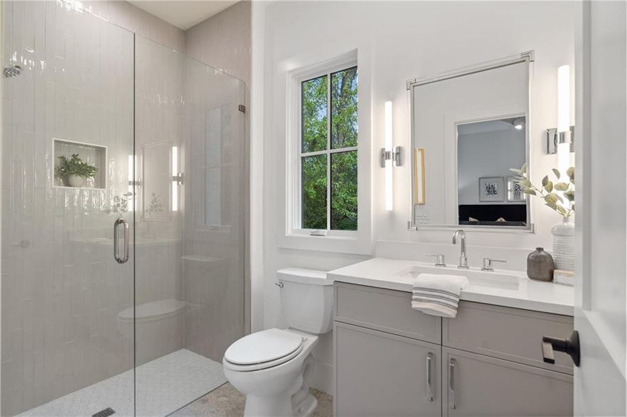 Furnished interior view inside a new home in , Roswell (Image 47).