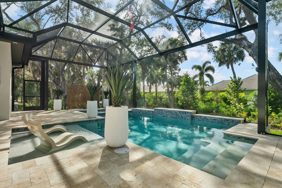 2D floor plan layout for the Indigo by GHO Homes in Seaglass, Vero Beach, FL (Image 33).