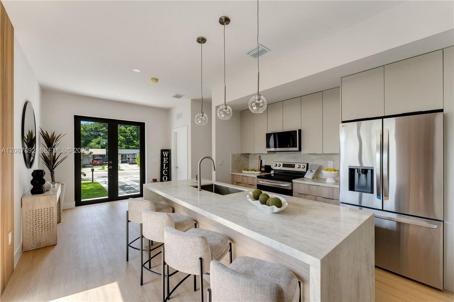 Furnished interior view inside a new home in , Miami (Image 8).