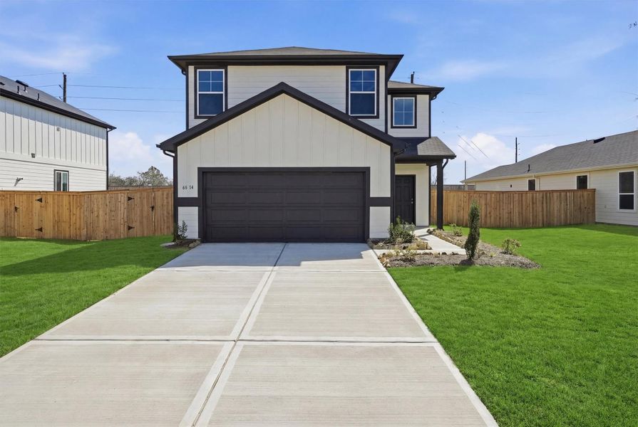 Front exterior of a new home in Windcress, Cove, TX, highlighting curb appeal (Image 1). Front exterior of a new home in Windcress, Cove, TX, highlighting curb appeal (Image 1).