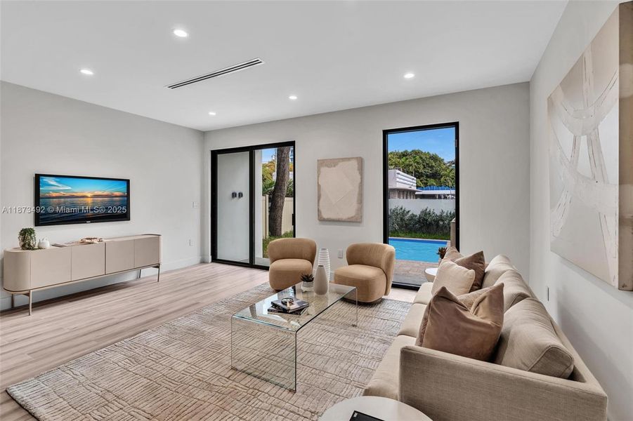 Furnished interior view inside a new home in , Miami (Image 41). Furnished interior view inside a new home in , Miami (Image 41).