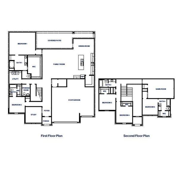 2D floor plan layout of this home in Riverside Estates, Baytown, TX (Image 4).