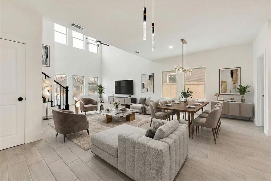 Furnished interior view inside a new home in , Fort Worth (Image 6).